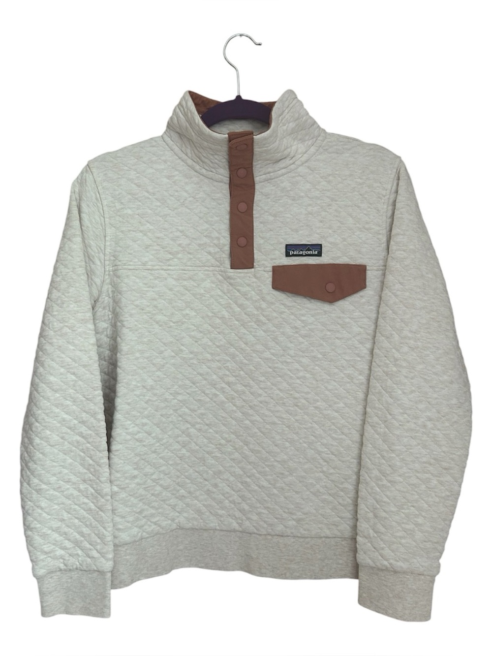 Patagonia Organic Cotton Quilt Snap T Pullover Neutral Size Small